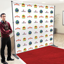 Back drop banner - Full color retractable back drop banner