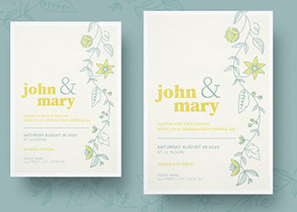 Custom printed invitations