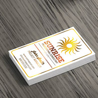 Full color metallic foil business cards