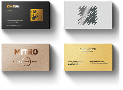 The classic raised letter business card