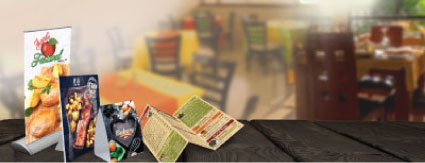 Custom menu printing & table top displays