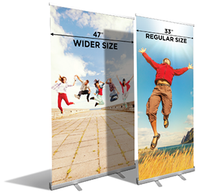 Pull up banner stands